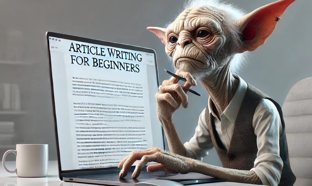 Article writing for beginners. 